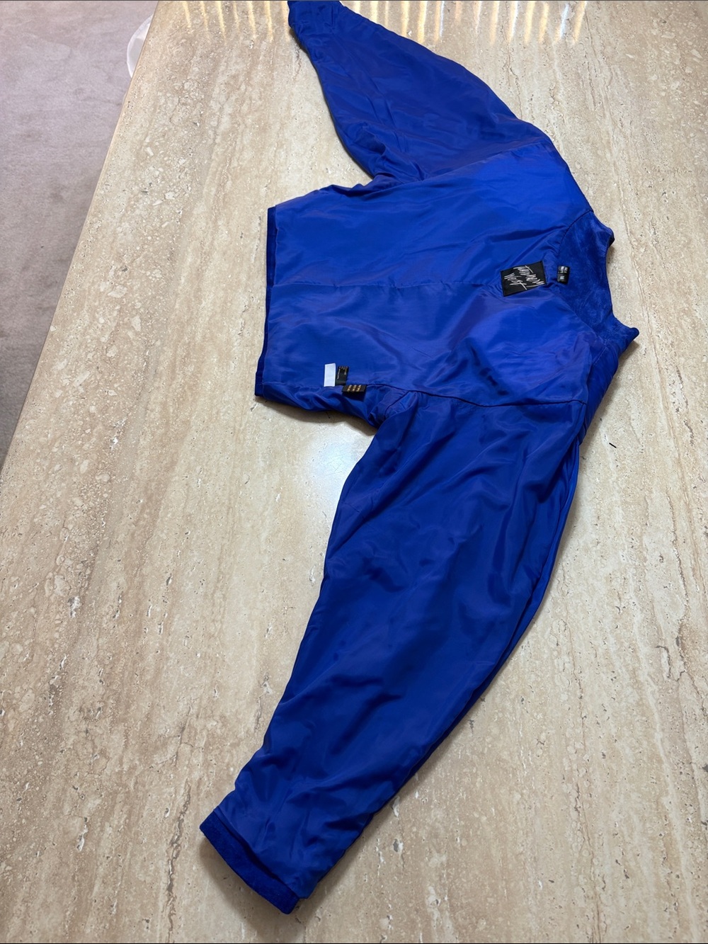 Beautiful vintage blue tannery West genuine suede pencil skirt suit. - Picture 11 of 12